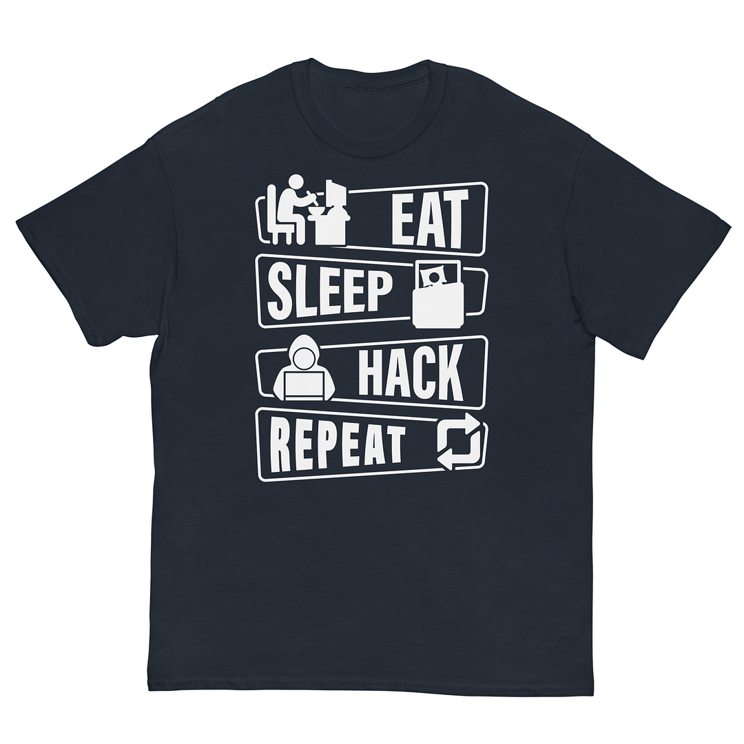 Camiseta Eat Sleep Hack Repeat Oscura - Imagen 2
