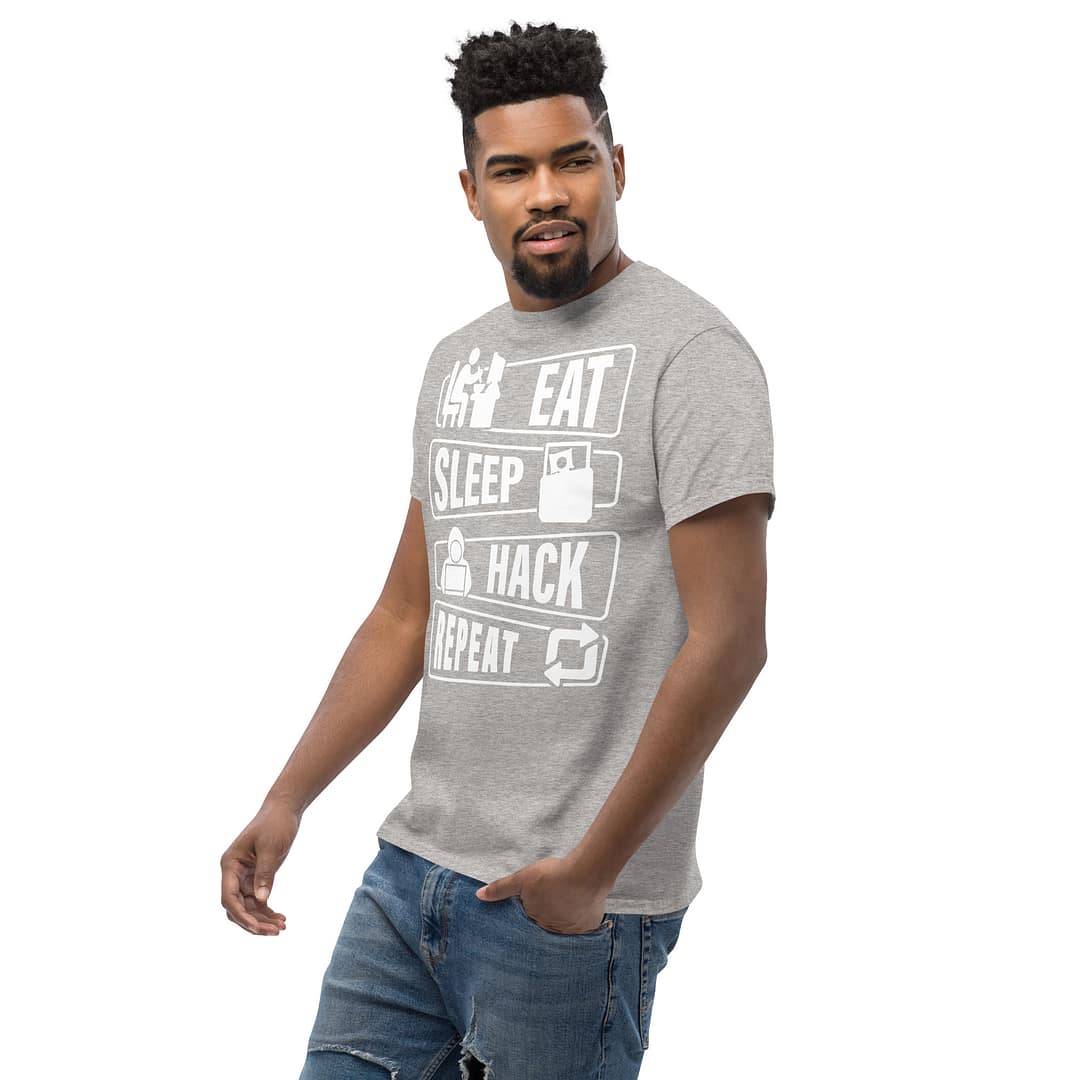Camiseta Eat Sleep Hack Repeat Oscura - Imagen 4