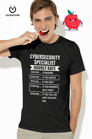 Camiseta Cybersecurity Specialist Oscura