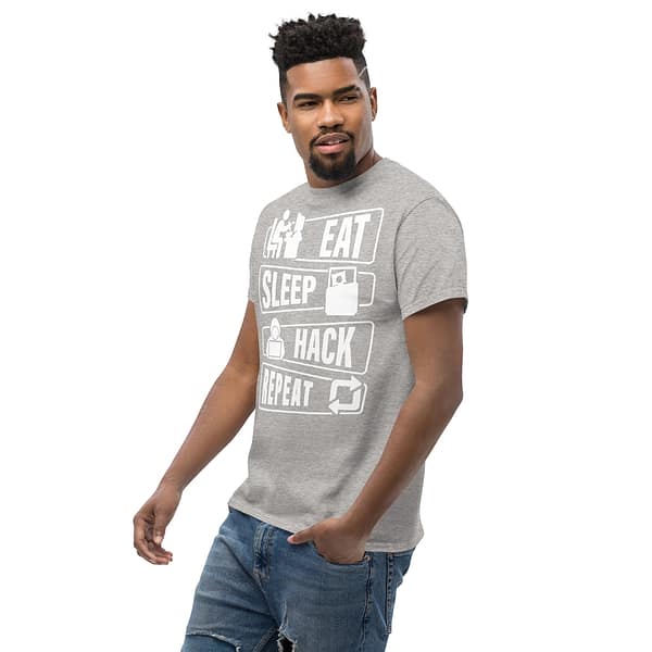 Camiseta Eat Sleep Hack Repeat Oscura - Imagen 4